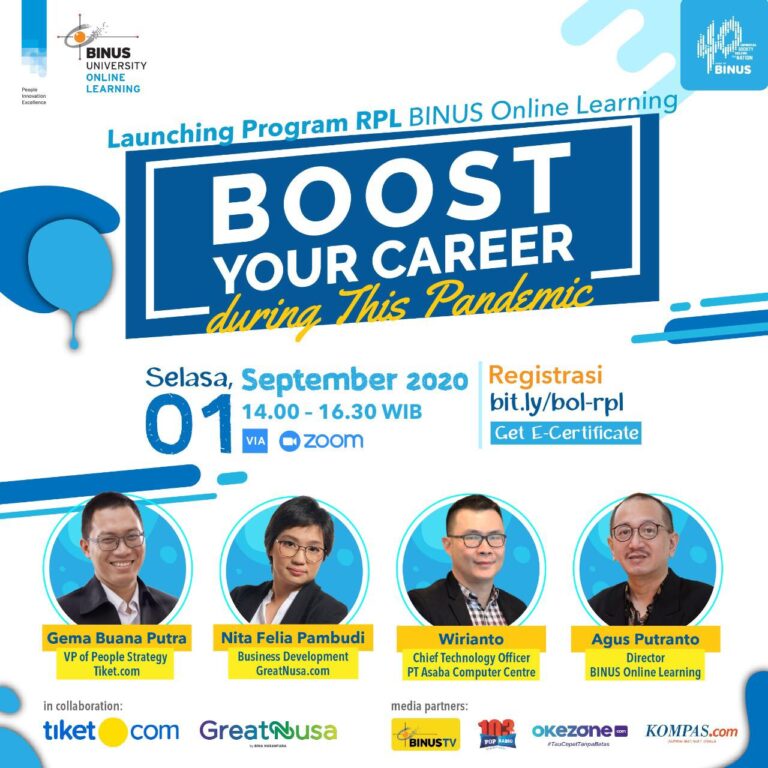 Pengalaman Kerja di BINUS kini bisa diakui melalui Program RPL dari BINUS Online Learning. Dapatkan gelar sarjana lebih cepat dan fleksibel!