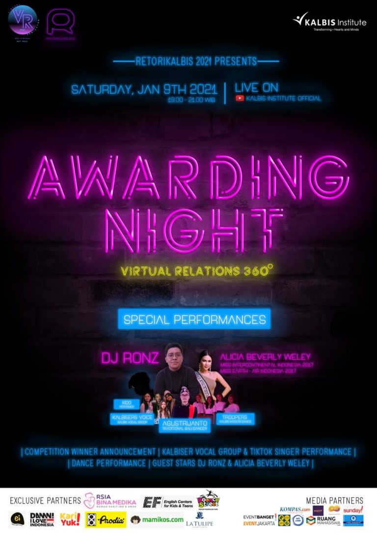 Join RETORIKALBIS 2021 Virtual Event with performances, Alicia Beverly Weley Q&A, and competition winners announcement.