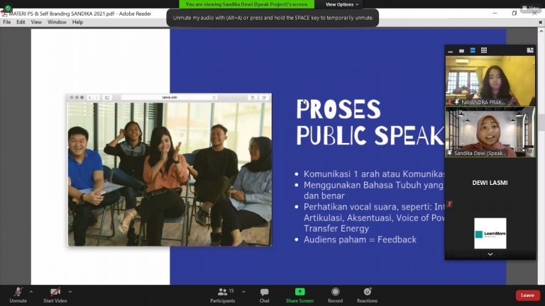 Tingkatkan keterampilan Public Speaking dan bangun Self Branding yang kuat untuk meraih kesuksesan di berbagai bidang.