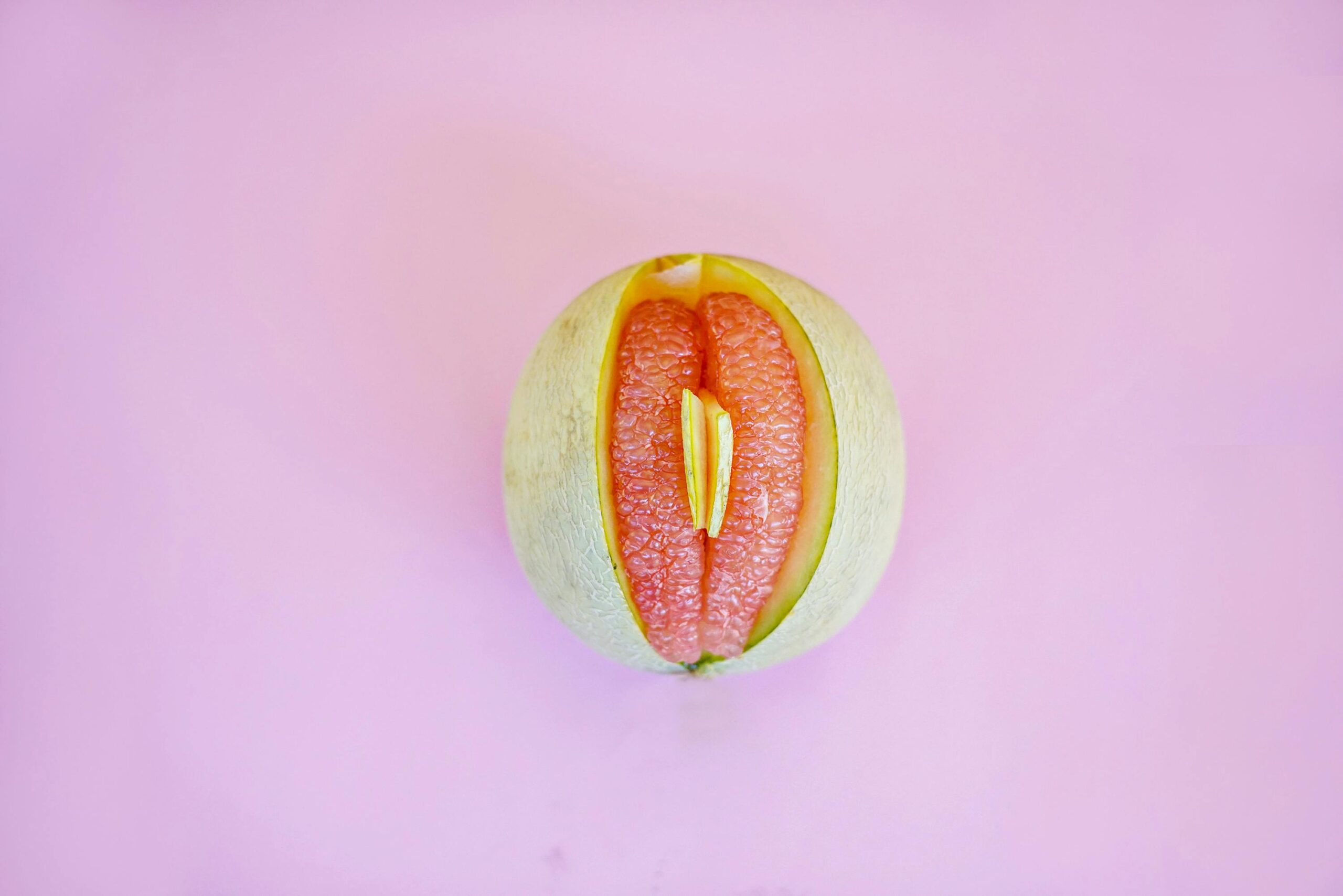 Ilustrasi vagina dengan buah