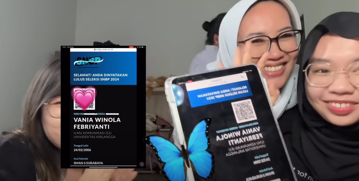 Pengumuman SNBP Vania Winola