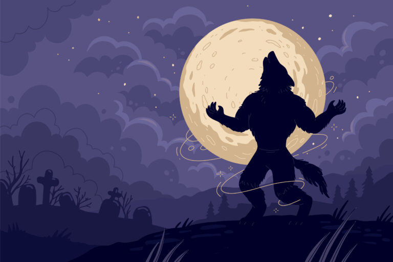 Werewolf atau manusia serigala di bulan purnama