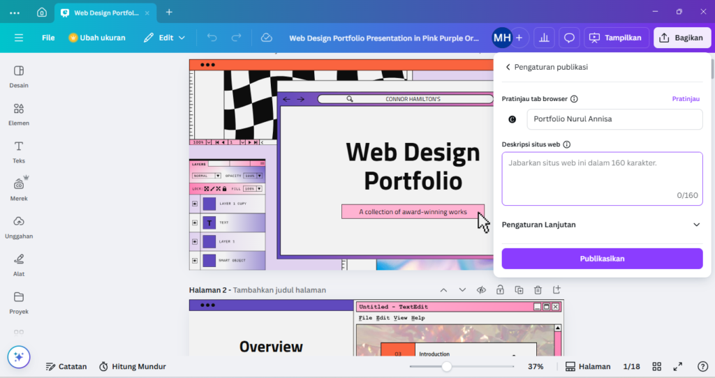 Bikin website tanpa coding lewat Canva! Gratis cocok untuk pelajar. Pelajari cara membuat website keren hanya dengan drag-and-drop!