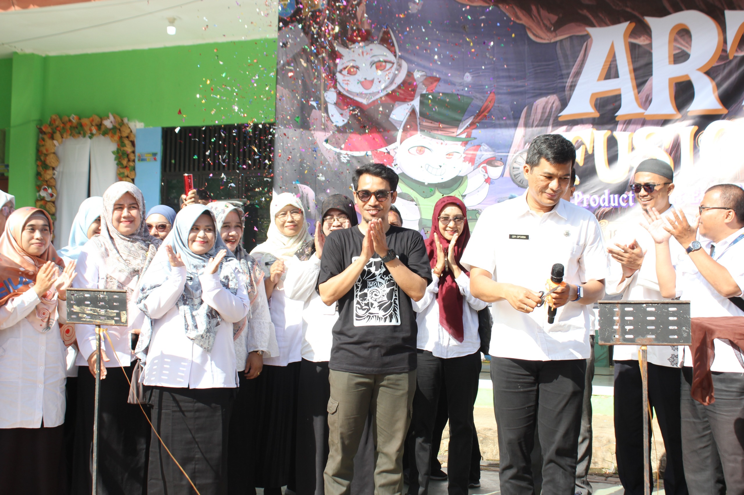 Suasana Pembukaan Program Art Fusion Exhibition SMKN 9 Kota Bekasi