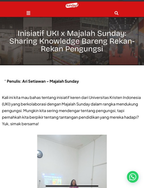 Refugee and Their Voices - Majalah Sunday