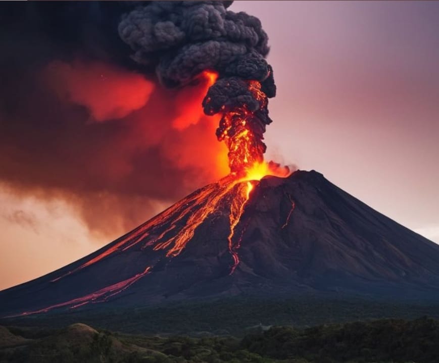 Gunung Tambora Meletus