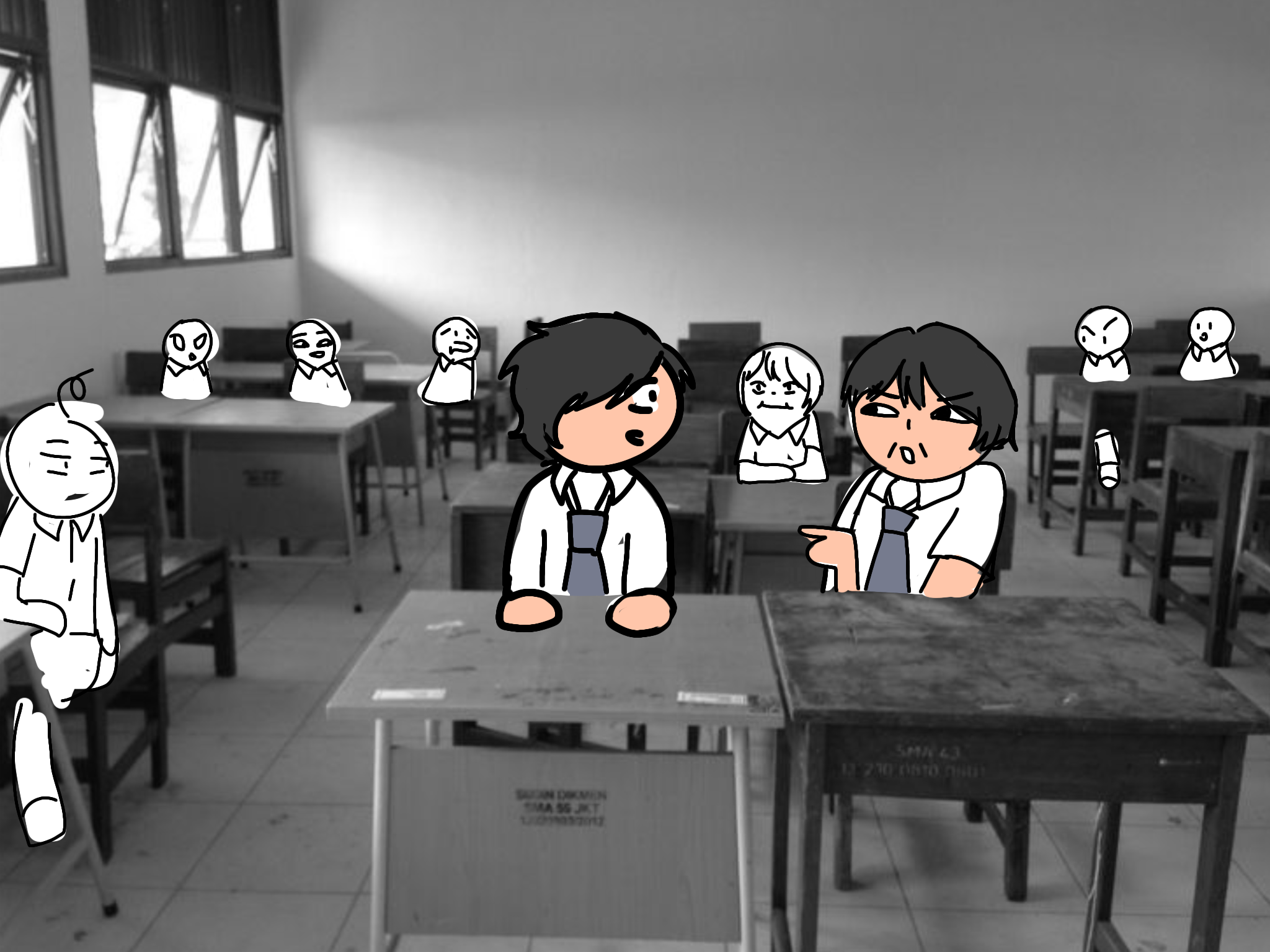 Akibat Begadang. Ali sampai salah masuk kelas karena nya.