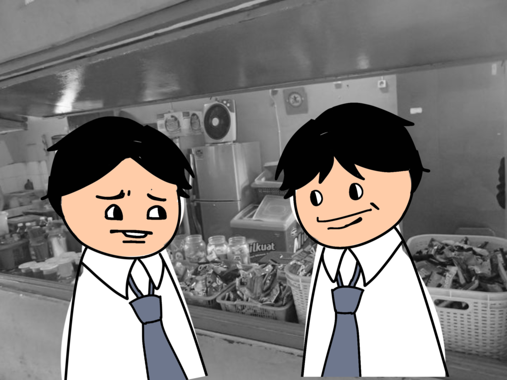 Efek begadang membuat Ali tidak ingat bahwa dia sudah memakan makanannya.