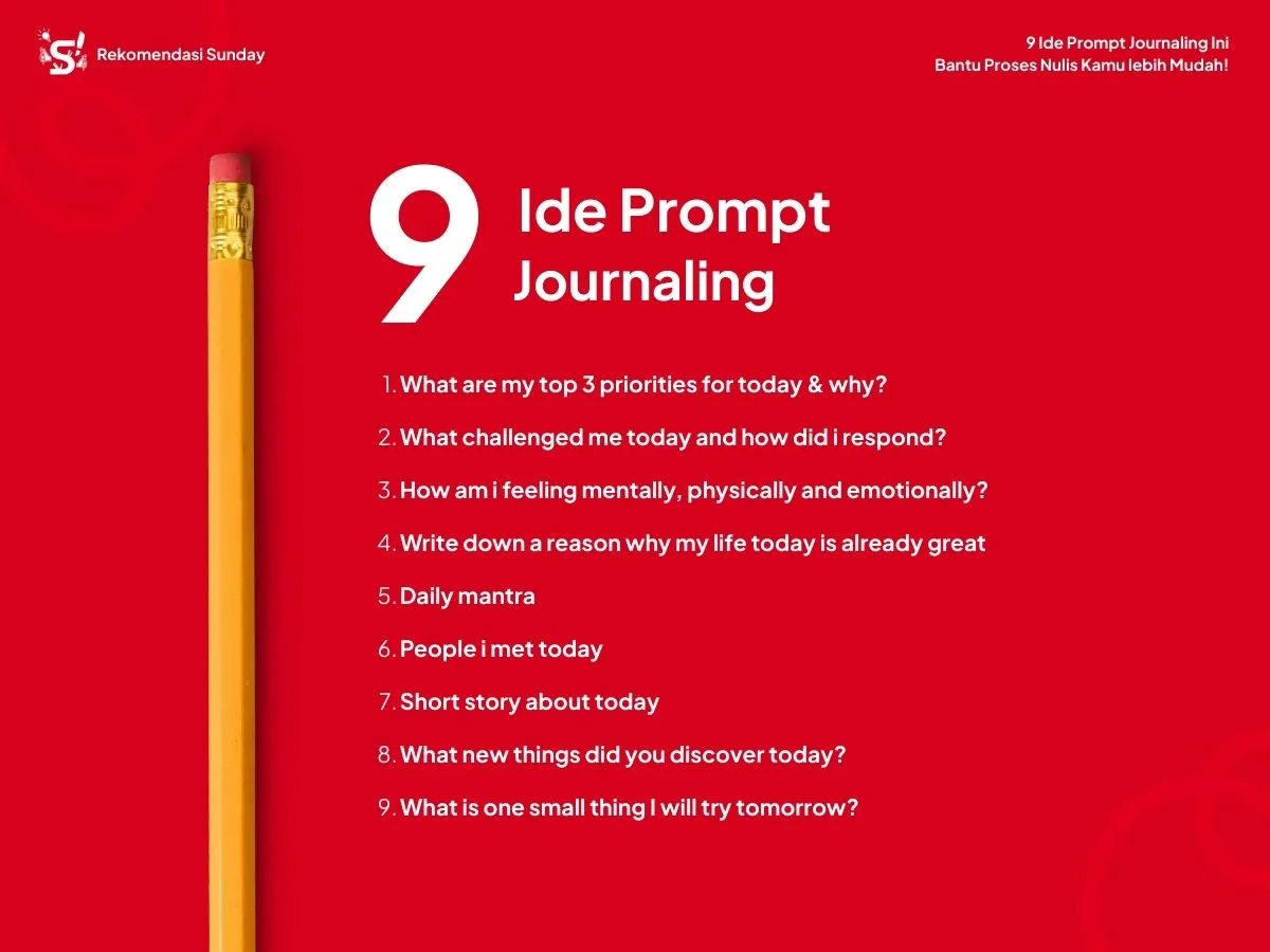 sembilan ide prompt journaling
