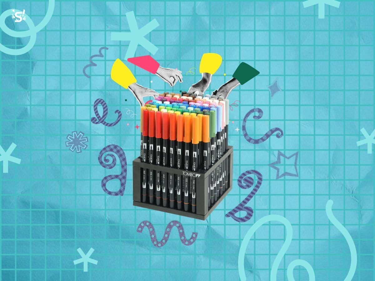 tampilan brush pen untuk hand lettering