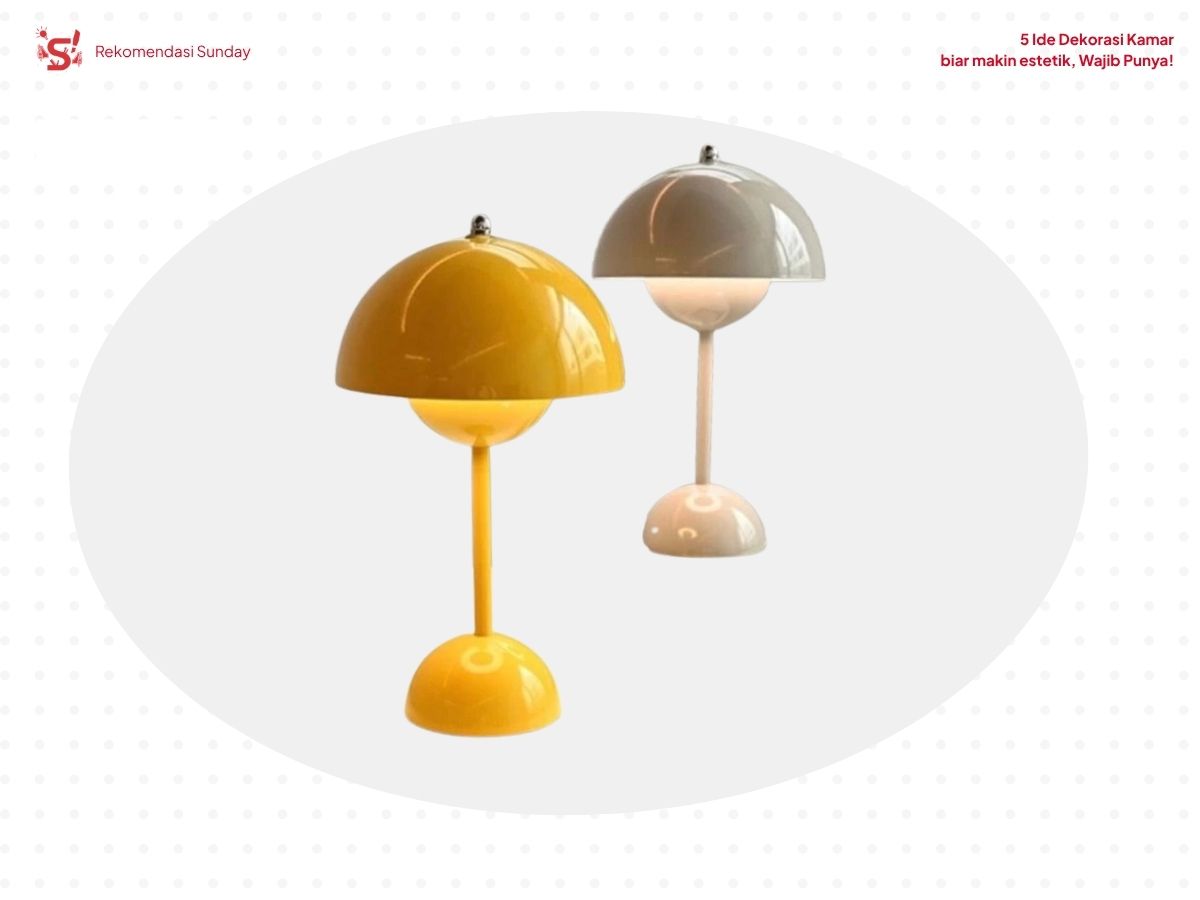 Rekomendasi Lampu LED unik bergaya jamur dengan sentuhan modern sebagai dekorasi kamar