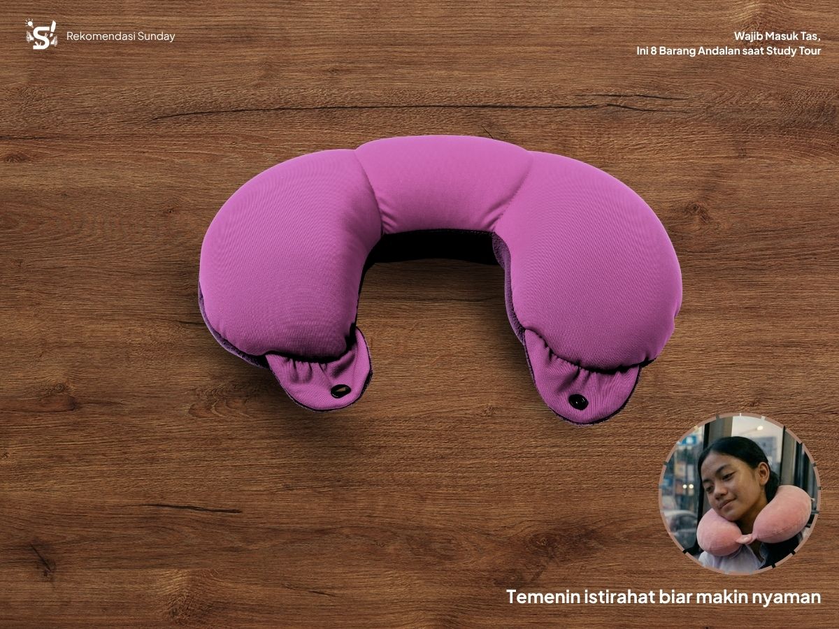 Bantal leher untuk perjalanan selama study tour