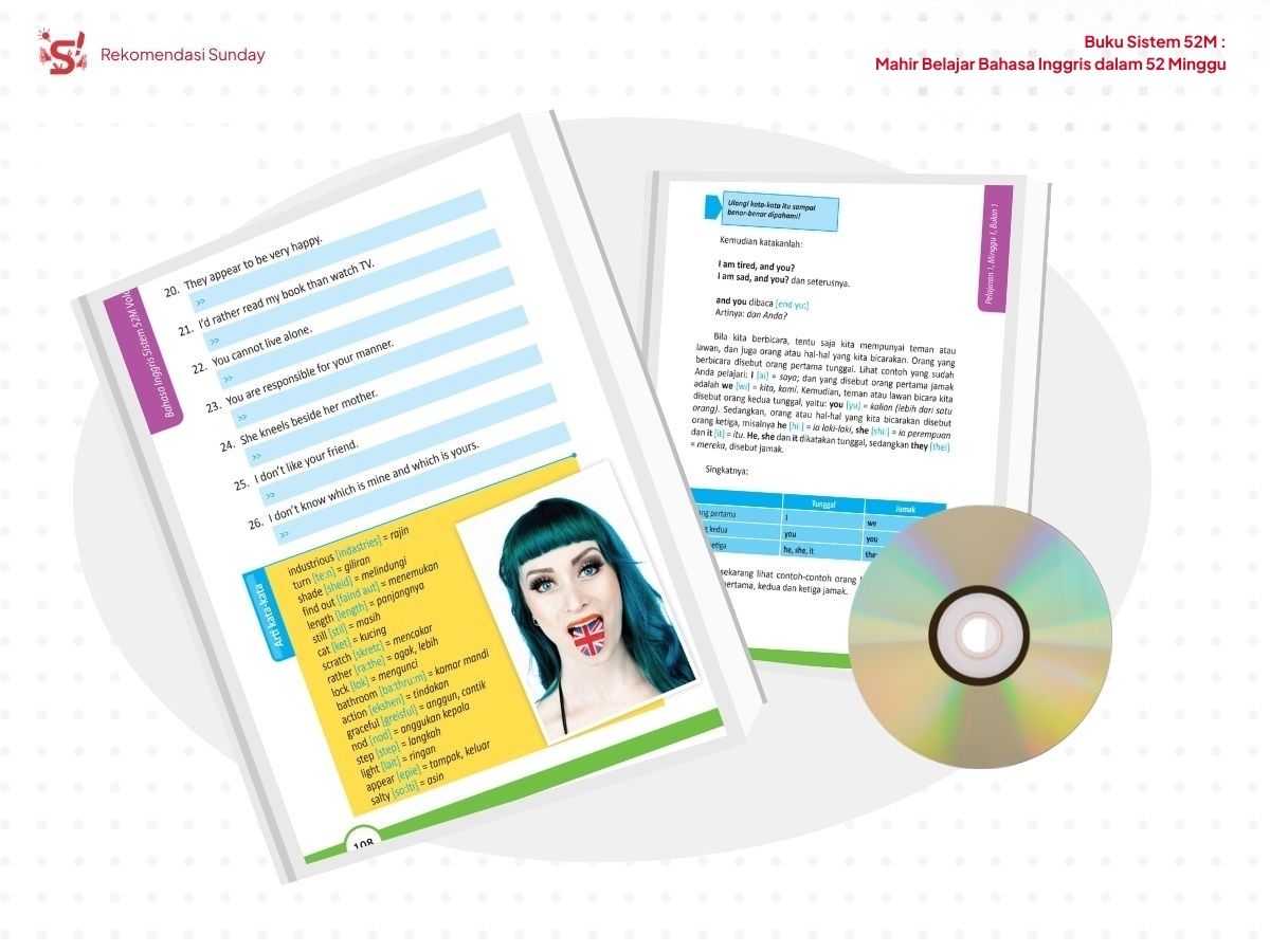Menampilkan contoh pengucapan dan dilengkapi CD Audio untuk belajar bahasa Inggris