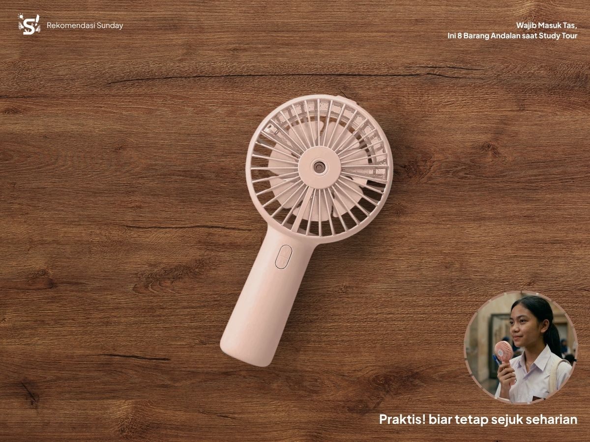 Kipas portable untuk kenyamanan selama study tour