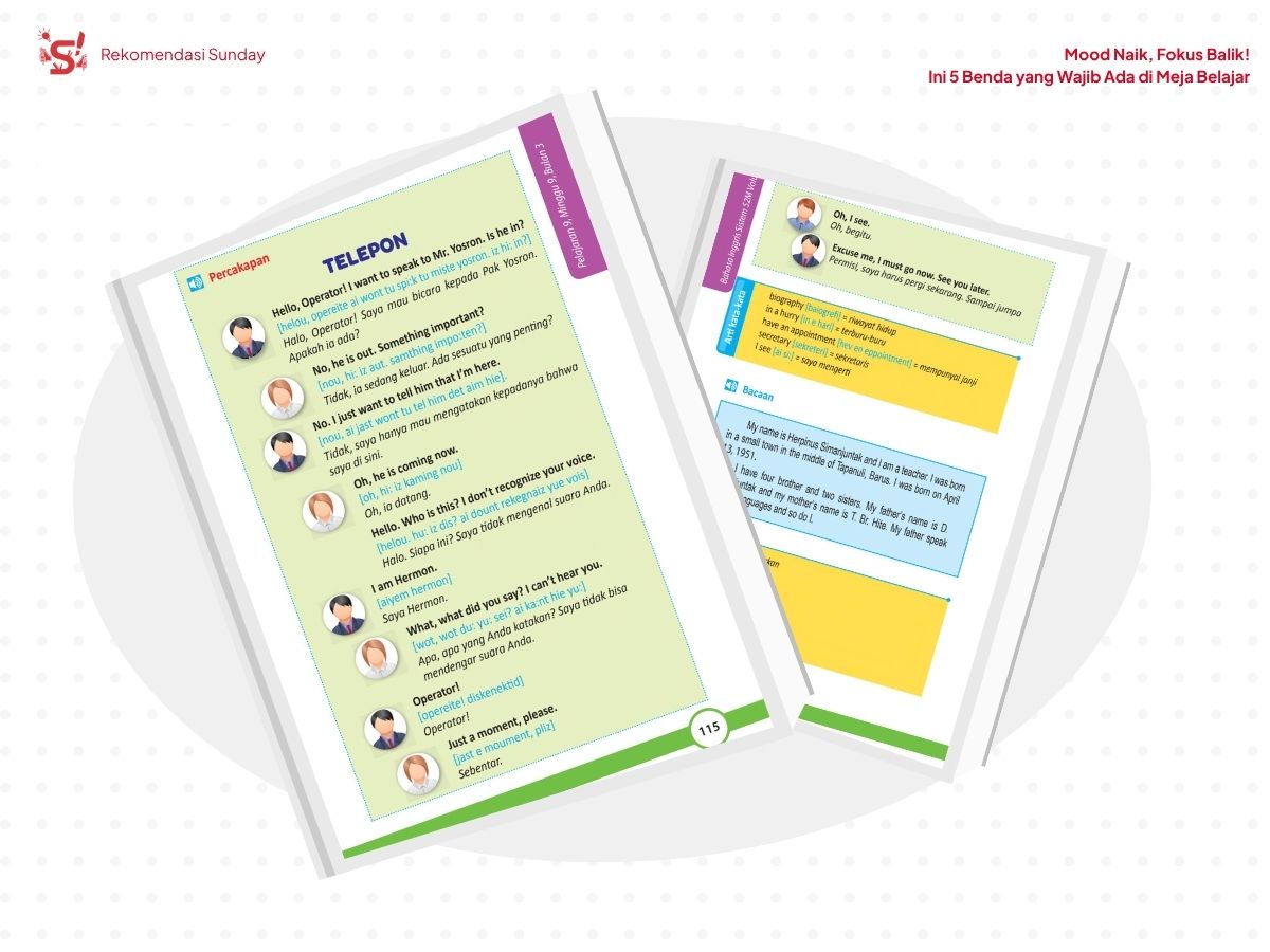 Menampilkan contoh yang dekat dengan kehidupan sehari-hari untuk belajar bahasa Inggris