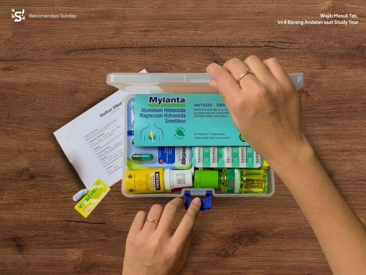 Obat-obatan pribadi untuk perlengkapan kesehatan study tour