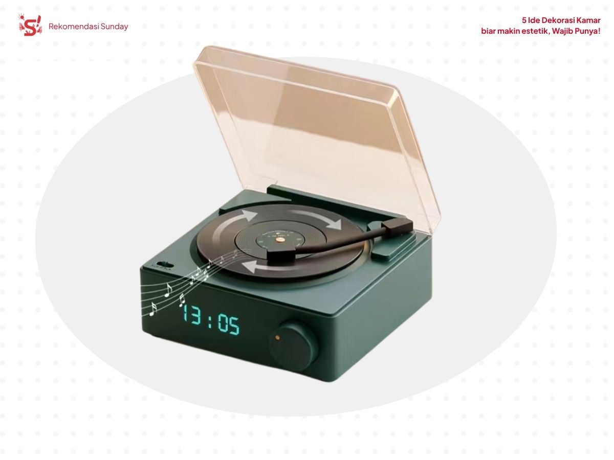 Rekomendasi speaker bluetooth berbentuk vinyl retro sebagai dekorasi kamar
