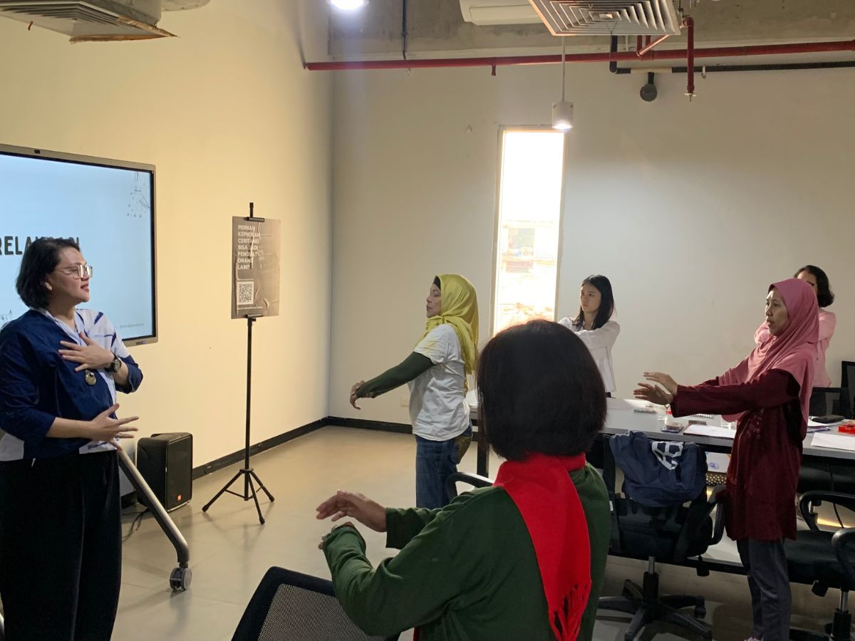 kegiatan Creative Emotional Wellness pada sesi relaksasi