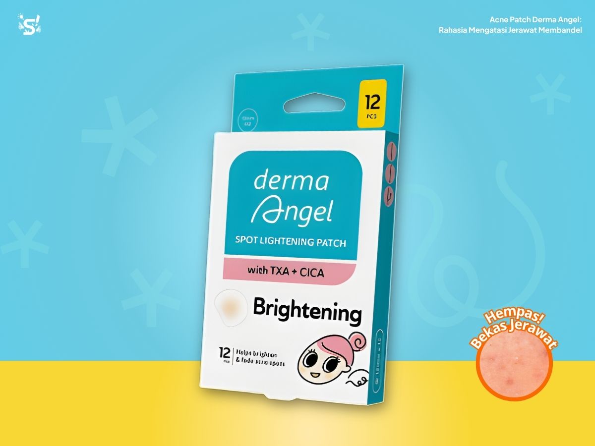 Rekomendasi produk untuk mengatasi jerawat yang menghitam dengan derma angel acne patch brightening