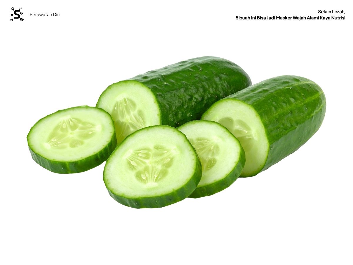 buah timun sebagai bahan untuk masker wajah