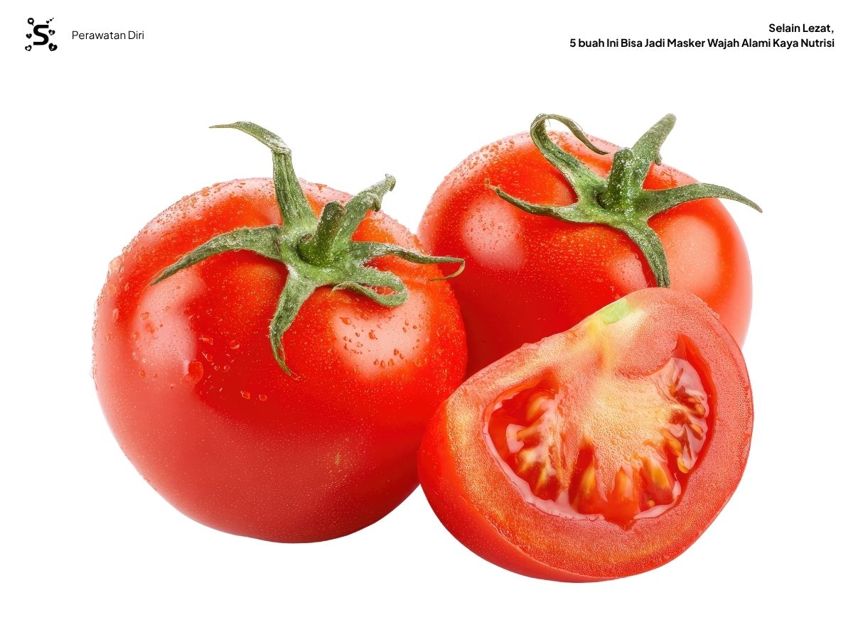 buah tomat sebagai bahan untuk masker wajah