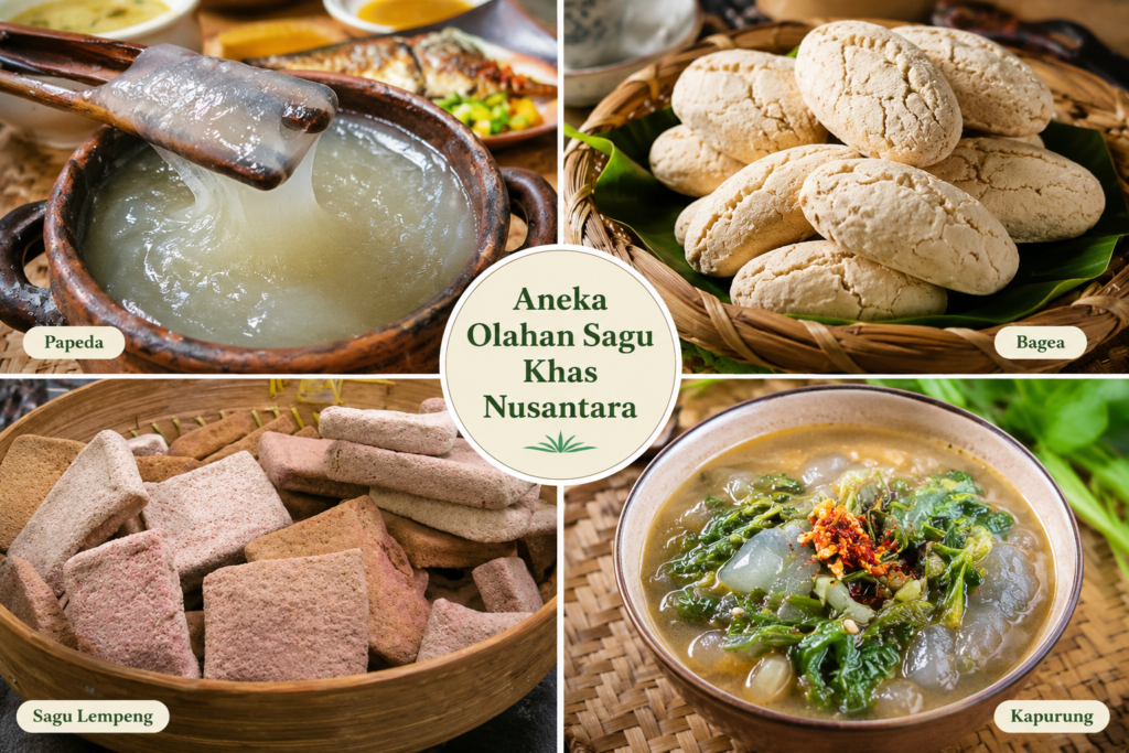 Berbagai Olahan Makanan Khas berbahan dasar dari Sagu
