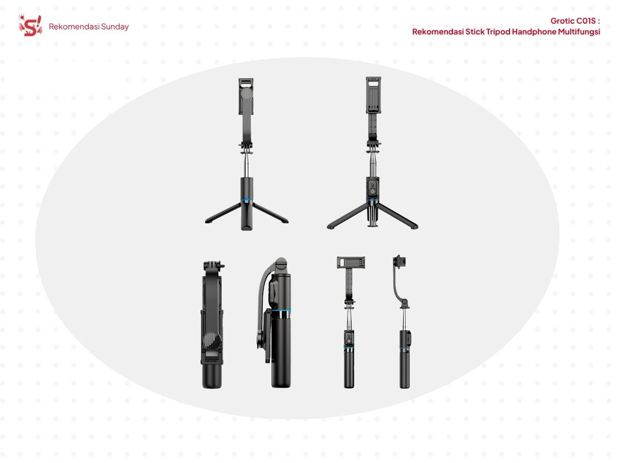 Stand Tripod & Remote di Tripod Handphone