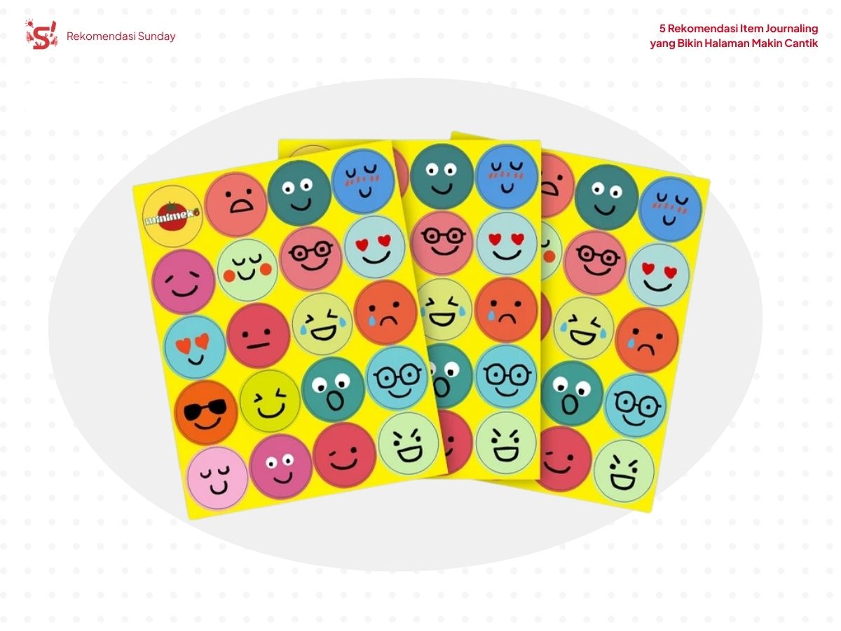 Sticker Character sebagai item journaling