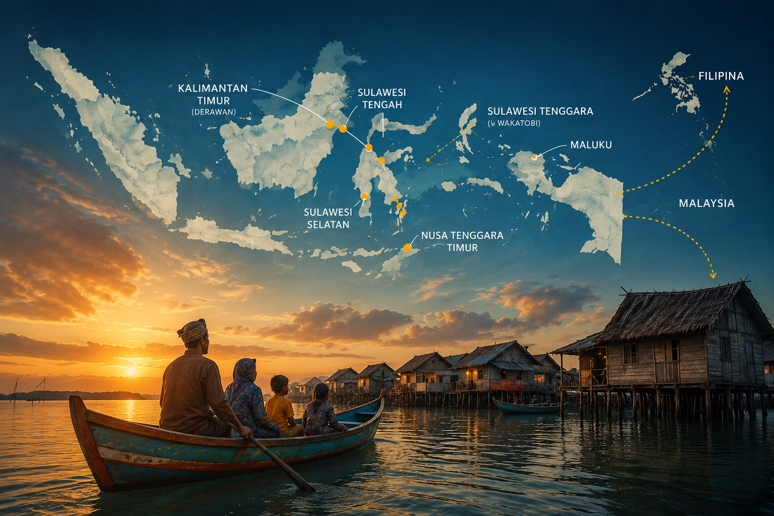 Persebaran Suku Bajo di Indonesia dan Asia Tenggara